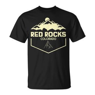 Red Rocks Colorado Beautiful Rocky Mountains Unisex T-Shirt - Seseable