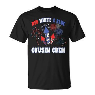 Red White & Blue Cousin Crew Fireworks Usa Flag 4Th Of July Unisex T-Shirt - Seseable
