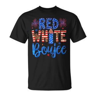 Red White & Boujee Summer Funny Drinking 4Th Of July Us Flag Unisex T-Shirt | Mazezy DE