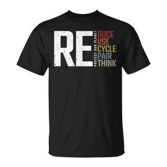 Reduce Reuse Recycle Rethink Repair Earth Day Environmental  Unisex T-Shirt