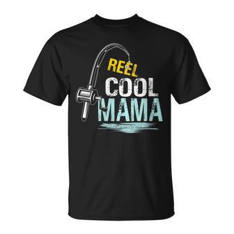 Reel Cool Mama Fishing Fisherman Funny Retro Gift For Womens Gift For Women Unisex T-Shirt | Mazezy