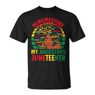 Remembering My Ancestors Junenth Black T-shirt - Thegiftio UK