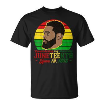 Remembering My Ancestors Celebrate Junenth Black King Men Unisex T-Shirt - Seseable