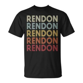 Rendon Texas Rendon Tx Retro Vintage Text T-Shirt | Mazezy