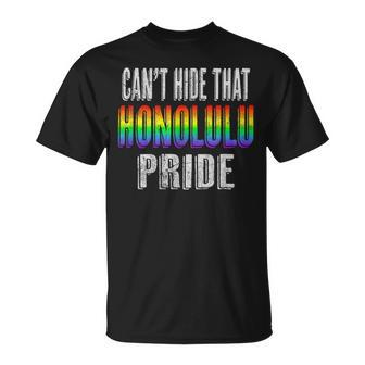 Retro 70S 80S Style Cant Hide That Honolulu Gay Pride Unisex T-Shirt | Mazezy