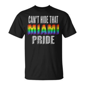 Retro 70S 80S Style Cant Hide That Miami Gay Pride Unisex T-Shirt | Mazezy