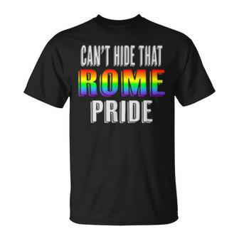 Retro 70S 80S Style Cant Hide That Rome Gay Pride Unisex T-Shirt | Mazezy