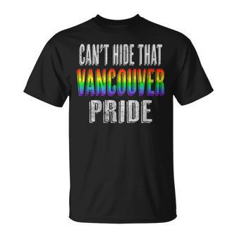 Retro 70S 80S Style Cant Hide That Vancouver Gay Pride Unisex T-Shirt | Mazezy UK