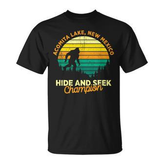Retro Acomita Lake New Mexico Big Foot Souvenir T-Shirt | Mazezy DE