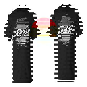 Retro Albert City Home State Cool 70S Style Sunset T-Shirt | Mazezy