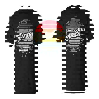 Retro Ancient Oaks Home State Cool 70S Style Sunset T-Shirt | Mazezy