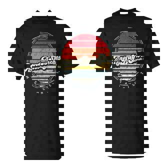 Retro Assonet Bay Shores Home State Cool 70S Style Sunset T-Shirt | Mazezy