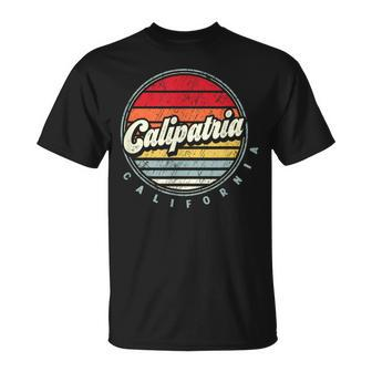Retro Calipatria Home State Cool 70S Style Sunset T-Shirt | Mazezy