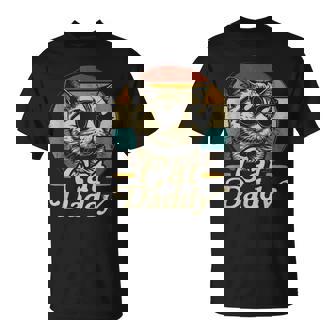 Retro Cat Daddy 80S 90S Style Cat Sunglasses Vintage T-Shirt - Monsterry