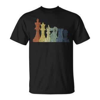 Retro Chess Set Sports Player Coach Graphic T-shirt - Thegiftio UK