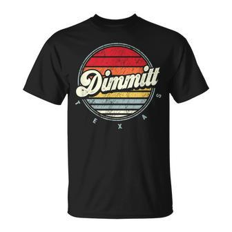 Retro Dimmitt Home State Cool 70S Style Sunset T-Shirt | Mazezy