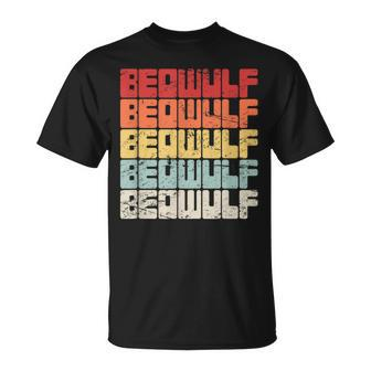 Retro English Literature Beowulf T-Shirt | Mazezy