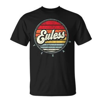 Retro Euless Home State Cool 70S Style Sunset T-Shirt | Mazezy