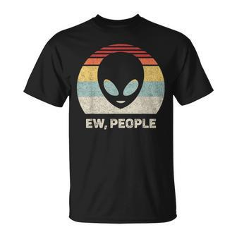 Retro Ew People With Alien Vintage Alien T-Shirt | Mazezy UK