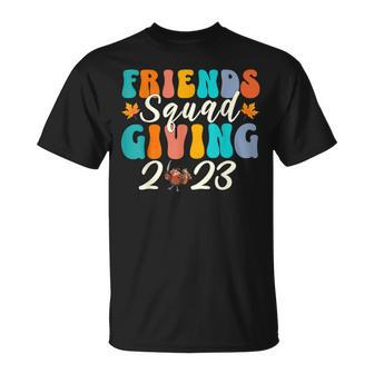 Retro Friendsgiving 2023 Squad Thanksgiving Friendsgiving T-Shirt - Thegiftio UK