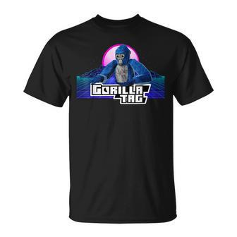 Retro Gorilla Monkey Tag Gorilla Vr Gamer T-Shirt | Mazezy