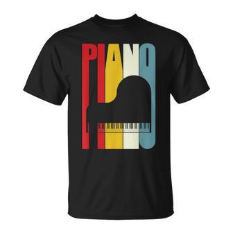 Retro Grand Piano Pianist Pianist Piano T T-Shirt | Mazezy