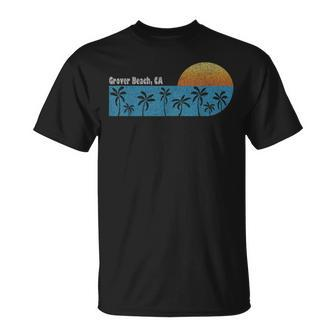 Retro Grover Beach Souvenir T-Shirt | Mazezy