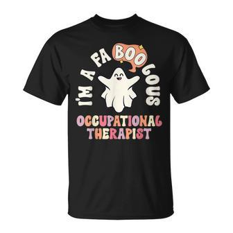 Retro Halloween Occupational Therapist Vintage Therapy Ot Therapist Funny Gifts Unisex T-Shirt | Mazezy