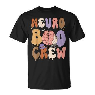 Retro Neuro Boo Crew Neurosurgery Neurology Ghost Halloween T-Shirt - Thegiftio UK