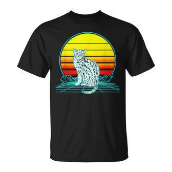 Retro Ocelot Vaporwave T-Shirt | Mazezy