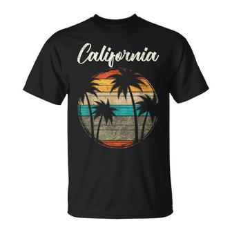 Retro Palm Trees California T-Shirt | Mazezy