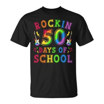 Retro Rockin 50 Days Of School 50Th Day Of School T-Shirt - Monsterry UK