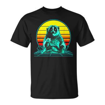 Retro Slow Loris Vaporwave T-Shirt | Mazezy