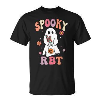 Retro Spooky Rbt Behavior Technician Halloween Rbt Therapist T-Shirt - Monsterry