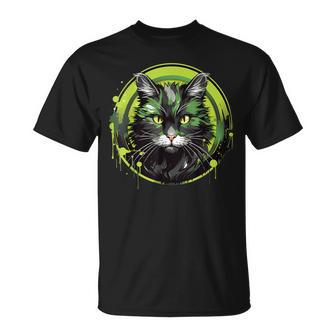 Retro Style Cymric Cat T-Shirt | Mazezy