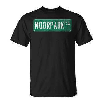Retro Style Moorpark Ca Street Sign T-Shirt | Mazezy