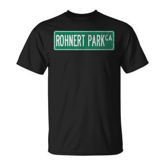 Retro Style Rohnert Park Ca Street Sign T-Shirt | Mazezy