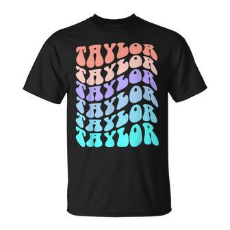 Retro Taylor First Name Birthday T-Shirt | Mazezy