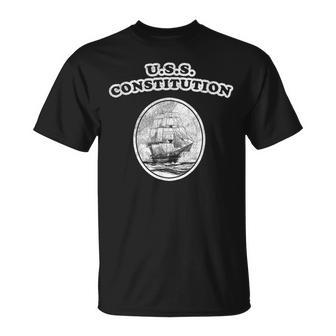 Retro Uss Constitution By Turbo Volcano T-Shirt | Mazezy CA