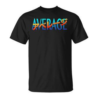 Retro Vaporwave Cloud Rap With 'Average' Front Print T-Shirt | Mazezy