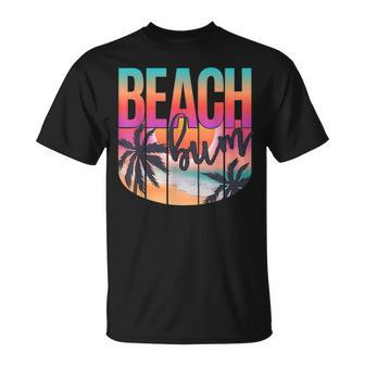 Retro Vintage Beach Bum Beach Lover Summer Vacation Vacation Funny Gifts Unisex T-Shirt | Mazezy