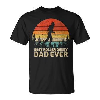 Retro Vintage Best Roller Derby Dad Ever Fathers Day Gift For Womens Gift For Women Unisex T-Shirt | Mazezy CA