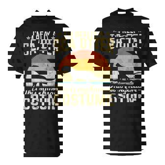 Retro Vintage Silhouette Sea Otter Halloween Costume 70S 70S Vintage Designs Funny Gifts Unisex T-Shirt | Mazezy