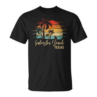 Retro Vintage Texas Galveston Beach Unisex T-Shirt | Mazezy