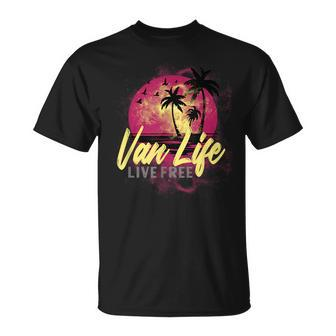 Retro Vintage Van Life Is The Real Adventure Unisex T-Shirt - Seseable