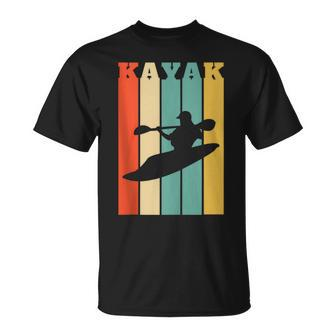 Retro Vintage Whitewater Kayak Kayaking T-Shirt | Mazezy