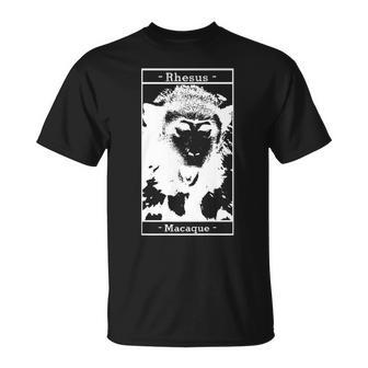 Rhesus Macaque Monkey T-Shirt | Mazezy
