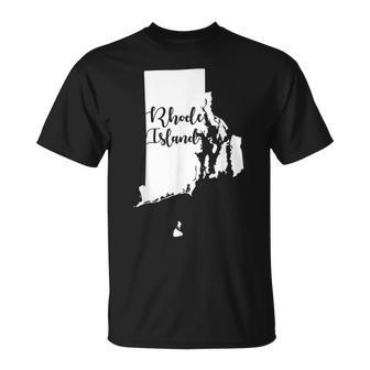 Rhode Island Pride Ri State Shape Unisex T-Shirt | Mazezy
