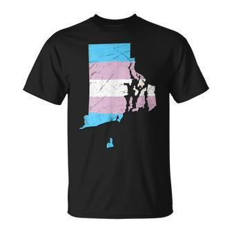 Rhode Island Transgender Pride Flag Unisex T-Shirt | Mazezy