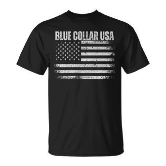 Rich North Of Richmond Blue Collar Anthony American Flag T-Shirt | Mazezy